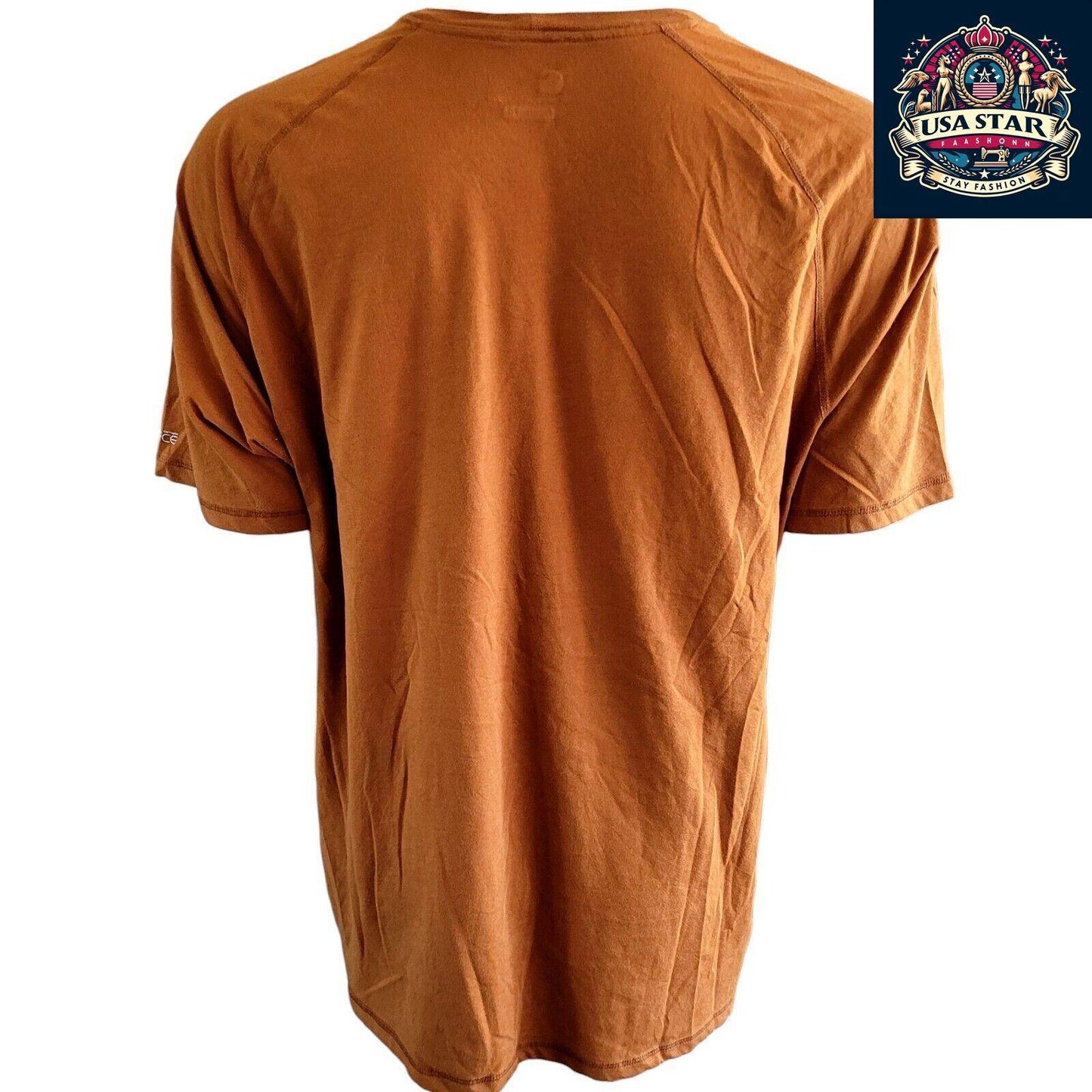 Carhartt Men's T-Shirt 2XL Relaxed Fit, Durable 65% Cotton 35% Polyester in Rust Orange