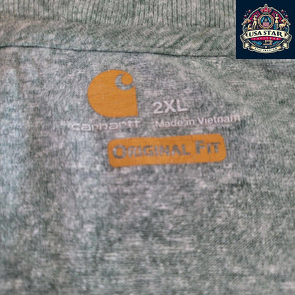 Carhartt Short Sleeve Shirt 2XL | Light Green, Durable 57% Cotton, Original Fit