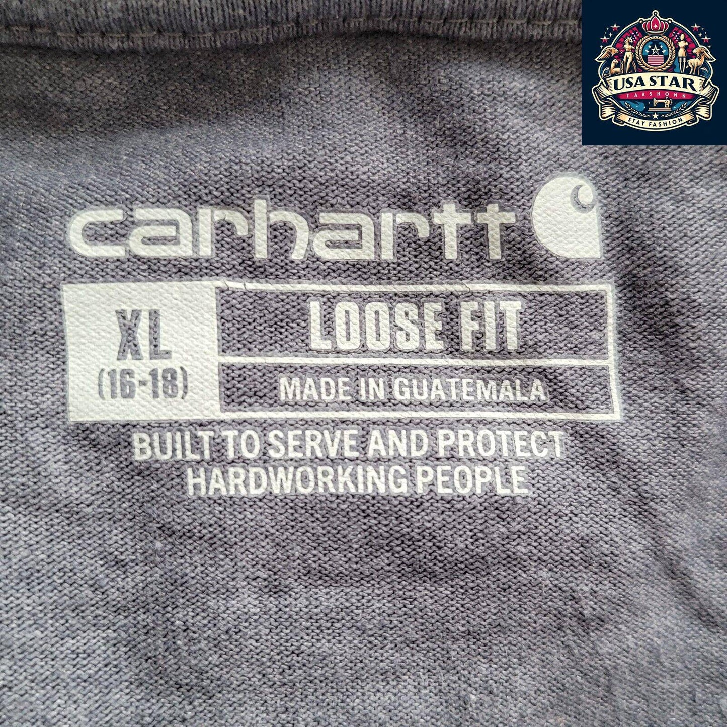 Carhartt Youth Long Sleeve T-Shirt Gray XL (16-18) - Soft, Durable Crew Neck for Everyday Wear