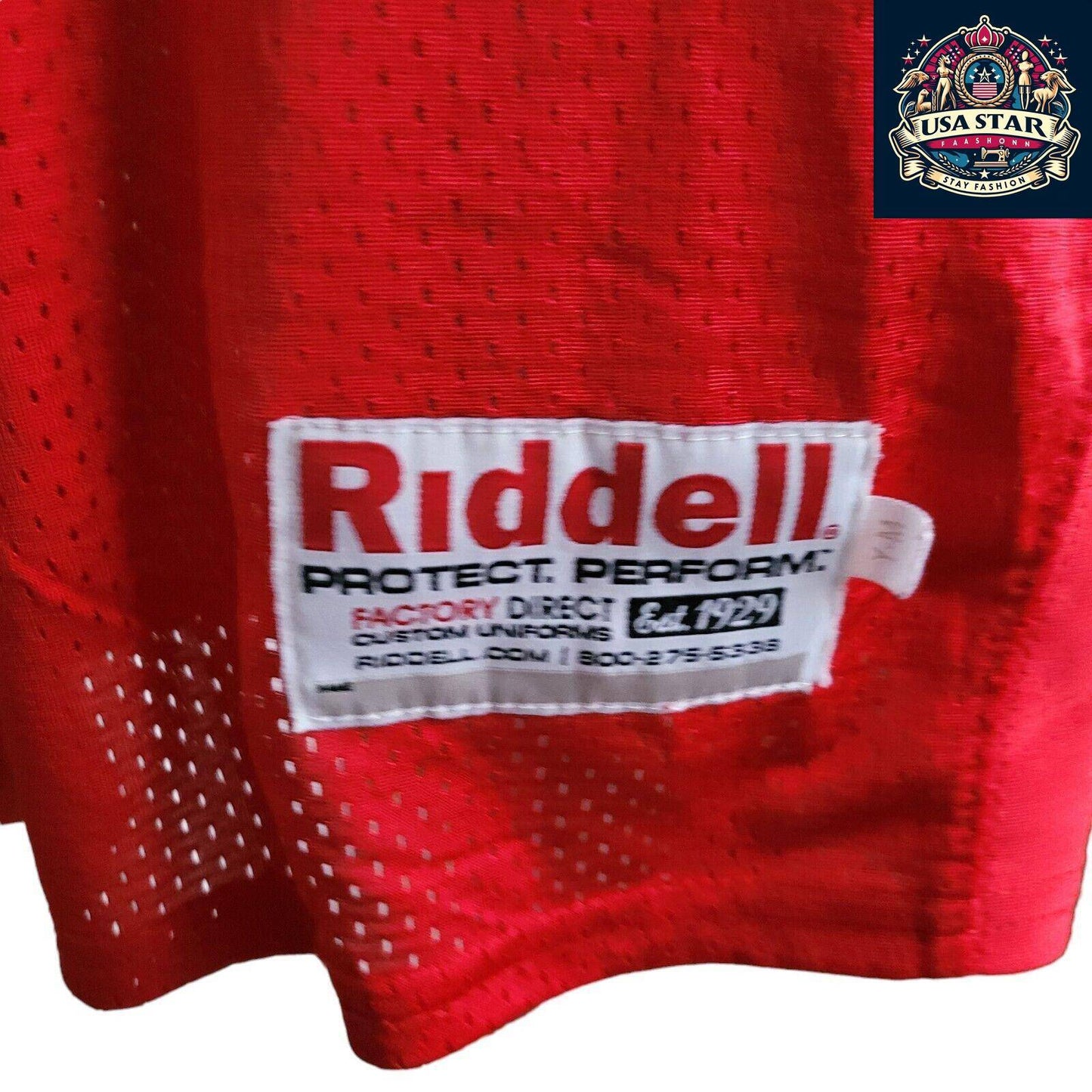 Cherokee Football Jersey 10 Youth M Riddell Red - Comfortable Fit, Authentic Team Branding