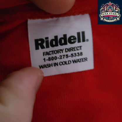 Cherokee Football Jersey 10 Youth M Riddell Red - Comfortable Fit, Authentic Team Branding