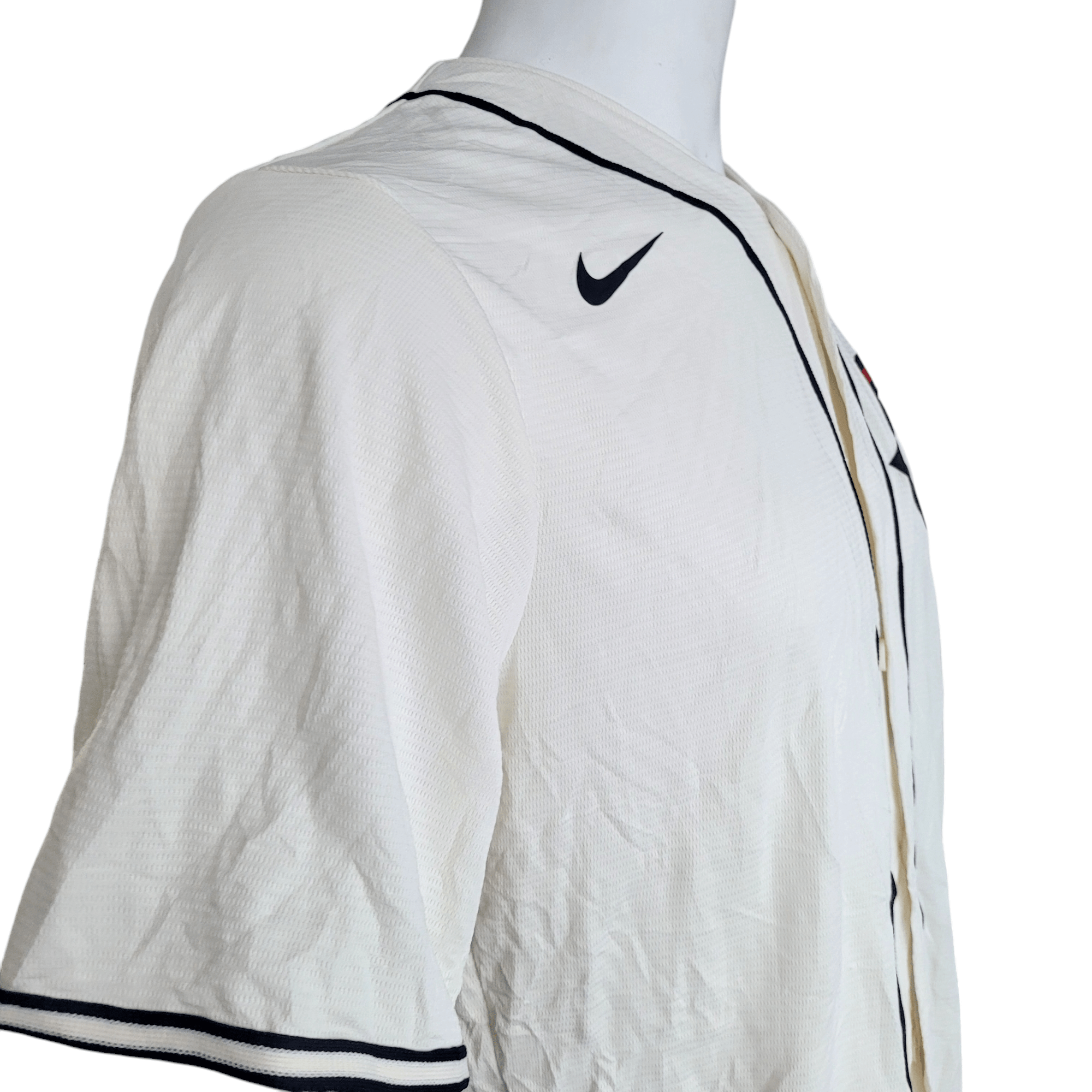 Chicago Cubs Jersey - Nike Authentic MLB Baseball Jersey, Medium, White with Black Trim, New w/Tags - USASTARFASHION