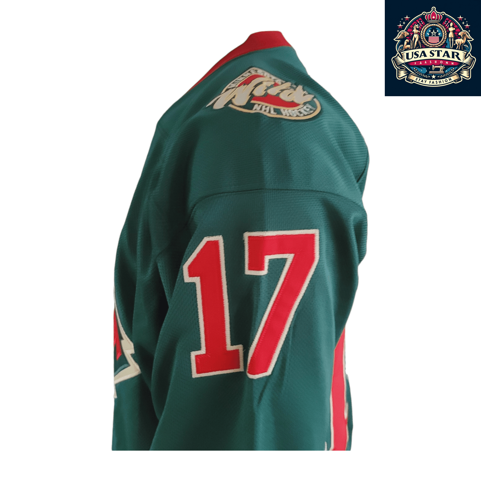 Filip Kuba Minnesota Wild #17 Adult Medium CCM NHL Authentic Air-Knit Jersey - USASTARFASHION