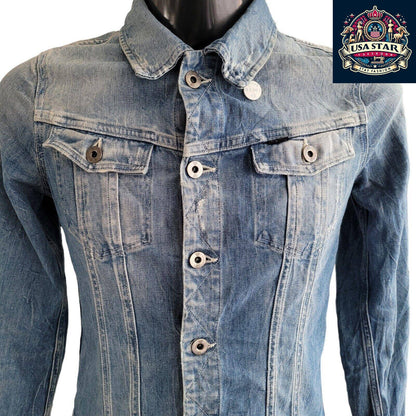 G-Star Raw Denim Jacket Size M for Women, Stylish Design, Durable Fabric, Urban Fashion Statement - USASTARFASHION