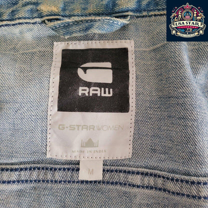 G-Star Raw Denim Jacket Size M for Women, Stylish Design, Durable Fabric, Urban Fashion Statement - USASTARFASHION