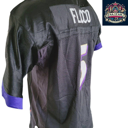 Joe Flacco #5 Ravens Jersey - Black Reebok NFL Medium - Durable, Stylish Fan Gear for Game Day