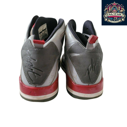 Jordan Flight Leather Grey Basketball Shoes Size 6 UK With Ankle Support And Cushioning USASTARFASHION