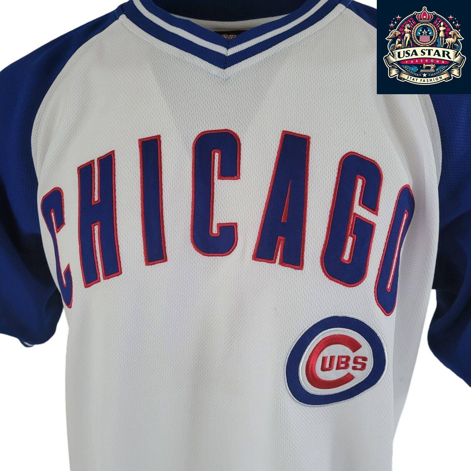 Large Chicago Cubs Jersey - Stitched Design, Premium Quality, Grade A Vintage Condition - USASTARFASHION