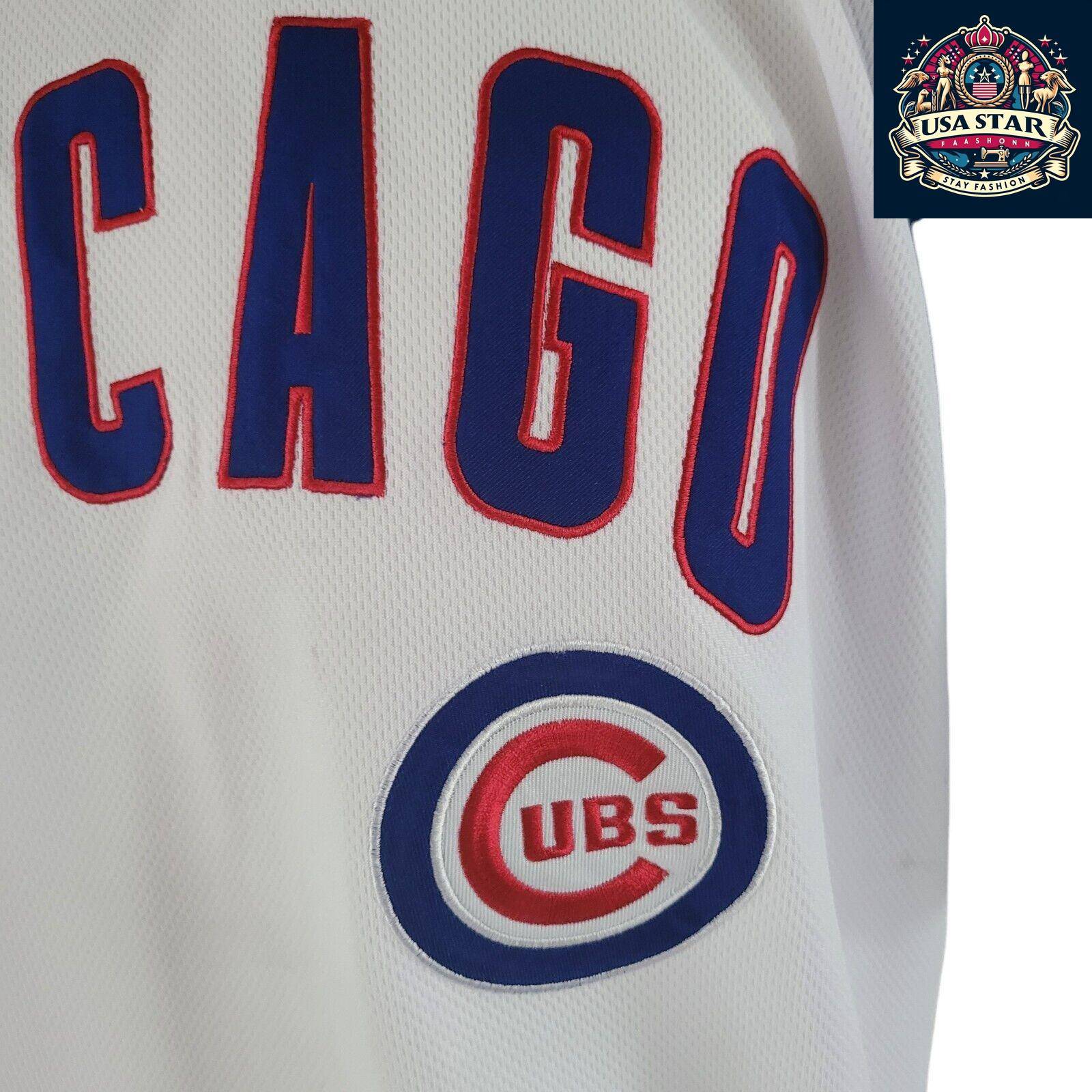 Large Chicago Cubs Jersey - Stitched Design, Premium Quality, Grade A Vintage Condition - USASTARFASHION