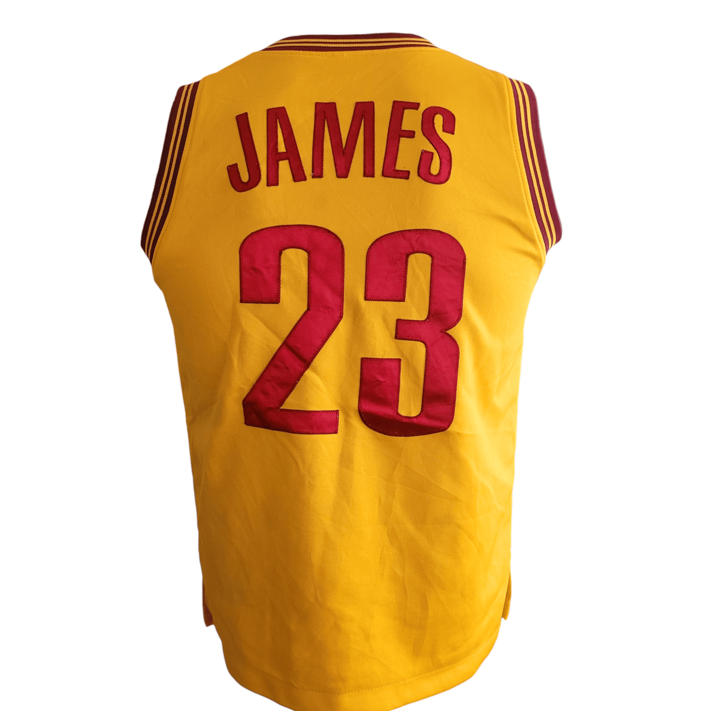 LeBron James Youth Jersey #23 Cleveland Cavaliers Gold Adidas ClimaCool Size M