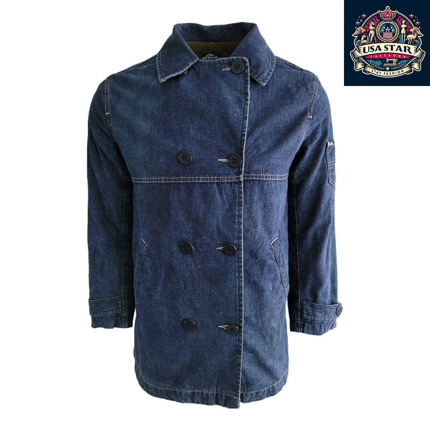 LEE Cooper Cotton Denim Jacket for Men Size S/M - Classic Comfort and Style with Durable Design