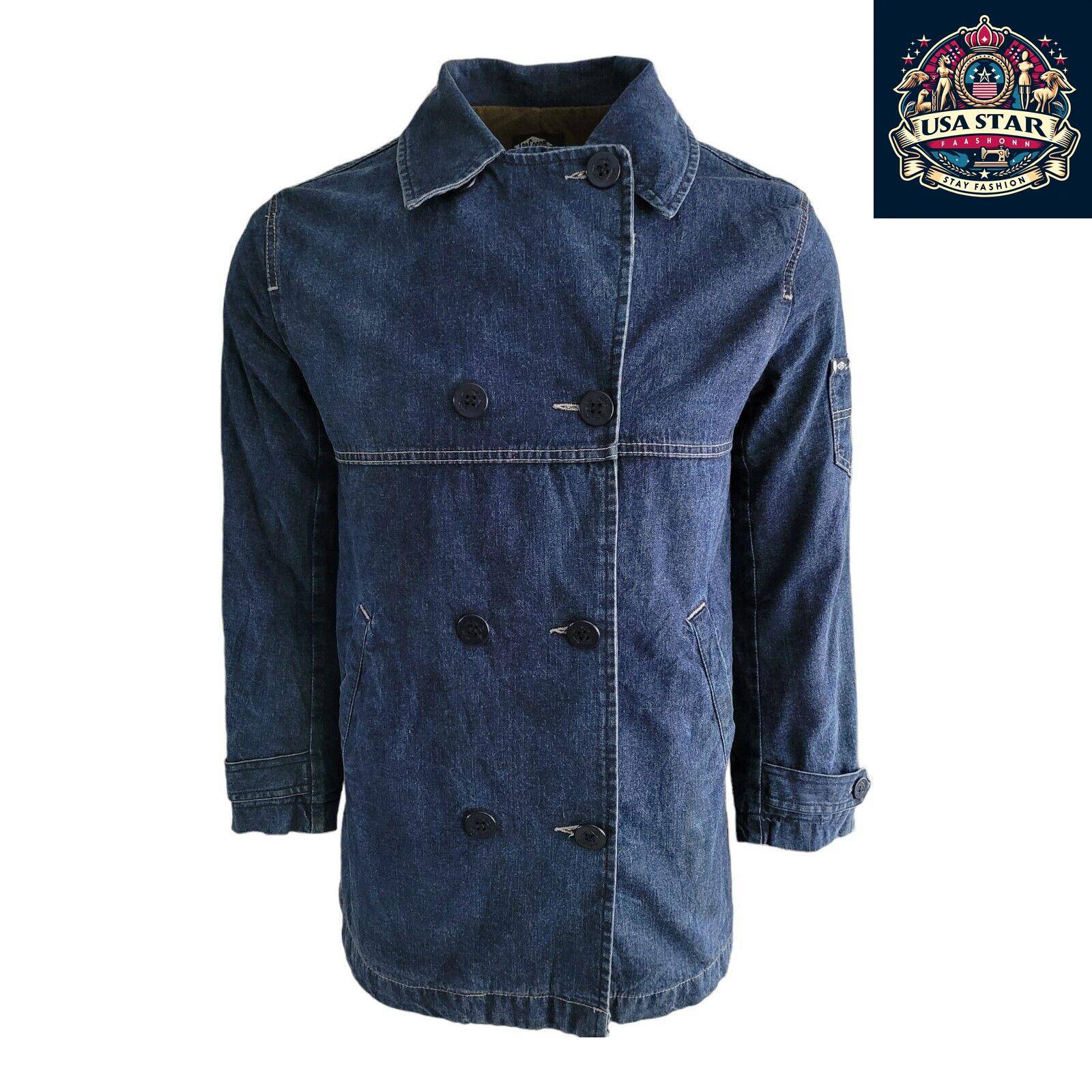 LEE Cooper Cotton Denim Jacket for Men Size S/M - Classic Comfort and Style with Durable Design USASTARFASHION