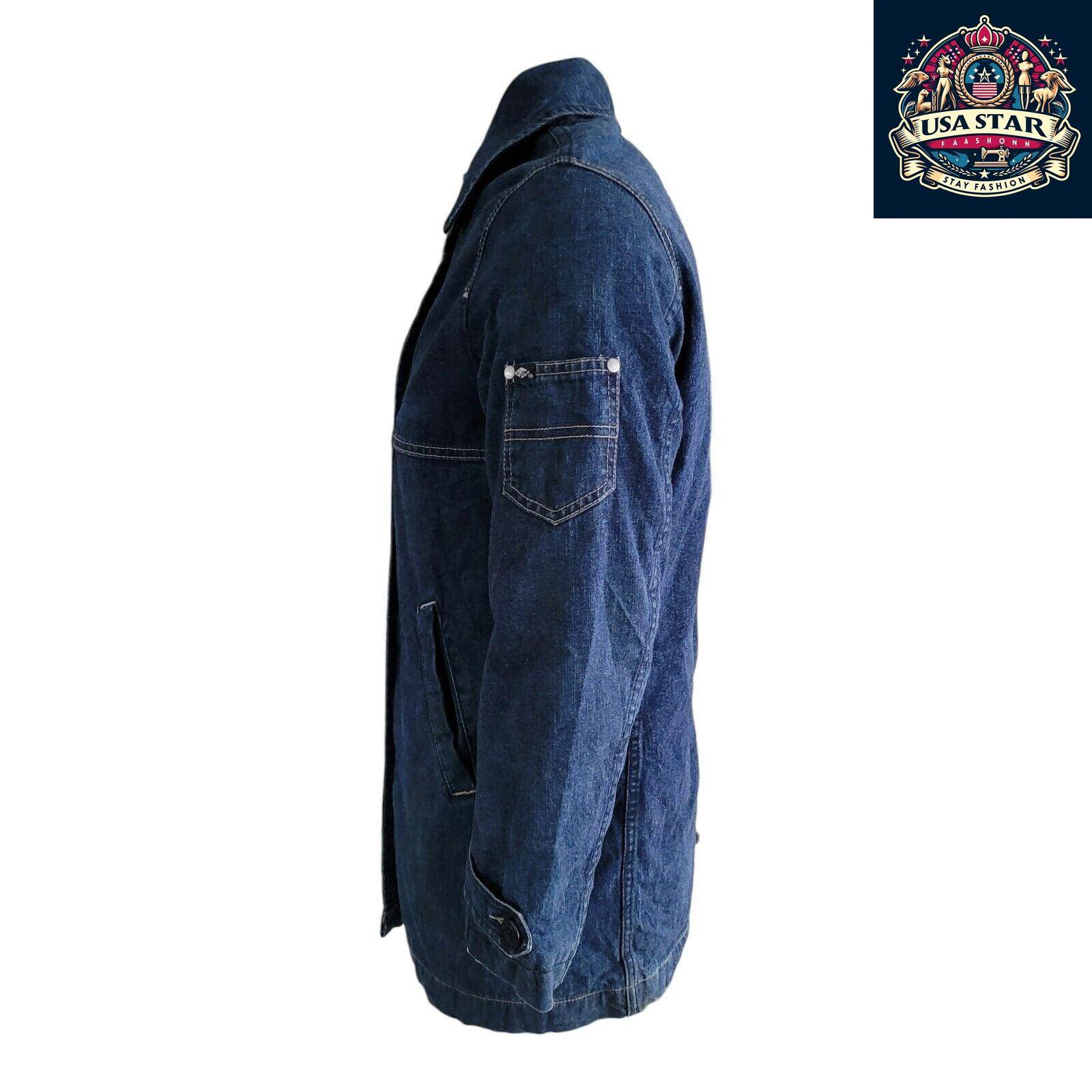 LEE Cooper Cotton Denim Jacket for Men Size S/M - Classic Comfort and Style with Durable Design USASTARFASHION