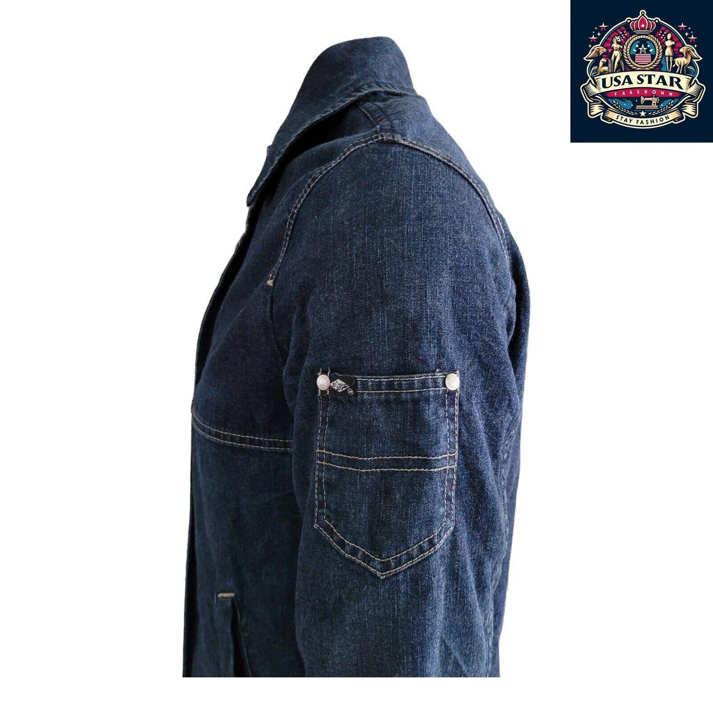 LEE Cooper Cotton Denim Jacket for Men Size S/M - Classic Comfort and Style with Durable Design