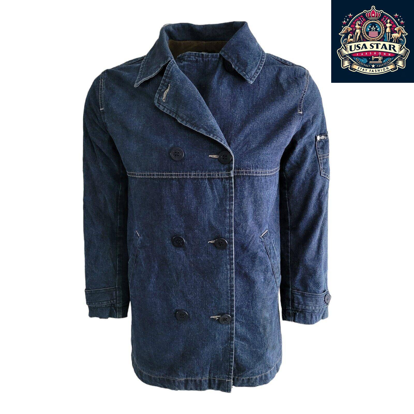 LEE Cooper Cotton Denim Jacket for Men Size S/M - Classic Comfort and Style with Durable Design - USASTARFASHION