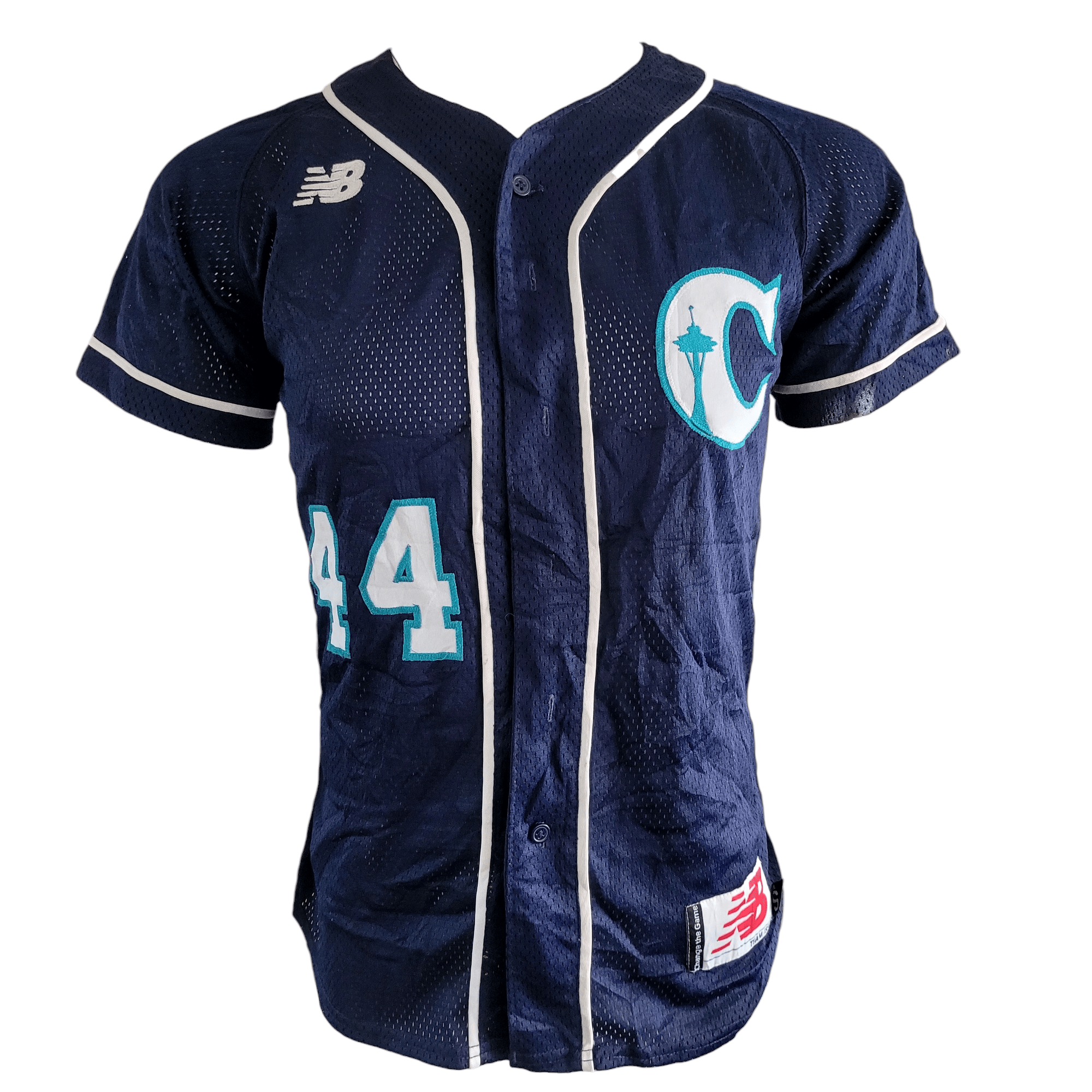 New Balance Baseball Jersey Size S Navy Blue #44 - Used, Authentic Team Issue, 2019 USASTARFASHION