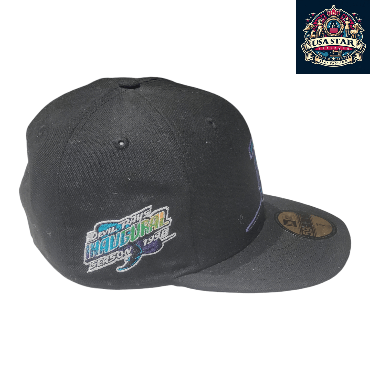 New Era 59FIFTY Tampa Bay Devil Rays Hat 1998 Inaugural Season Size 7 Cooperstown Collection