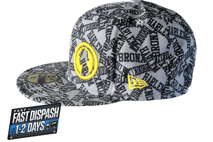 New Era Fitted Cap 59FIFTY Projekts NYC Gray Graphic Pattern Size 6 7/8 Cotton