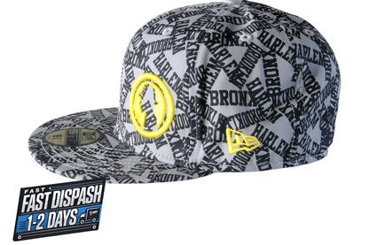 New Era Fitted Cap 59FIFTY Projekts NYC Gray Graphic Pattern Size 6 7/8 Cotton