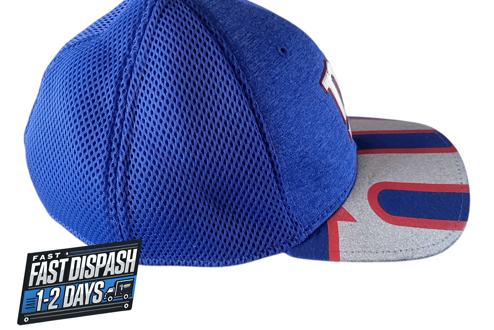 New Era Giants Cap 39THIRTY Flex Fit - Medium/Large - 100% Polyester - Blue/Red with NFL Logo - USASTARFASHION