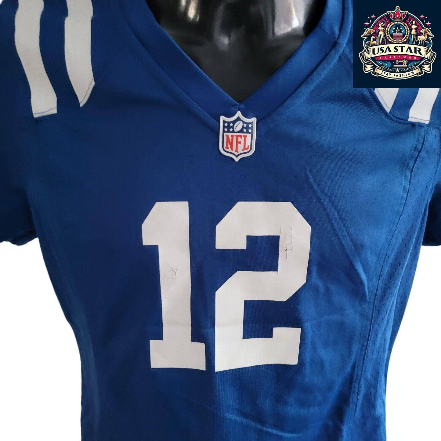 Nike Women's Jersey Authentic On Field Blue #12 Luck, Tailored Fit, Size Large, Colts Fan Gear