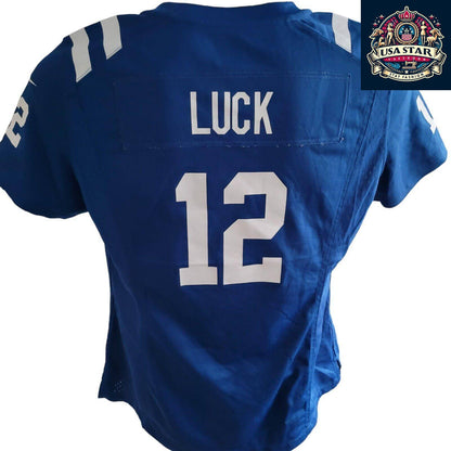 Nike Women's Jersey Authentic On Field Blue #12 Luck, Tailored Fit, Size Large, Colts Fan Gear