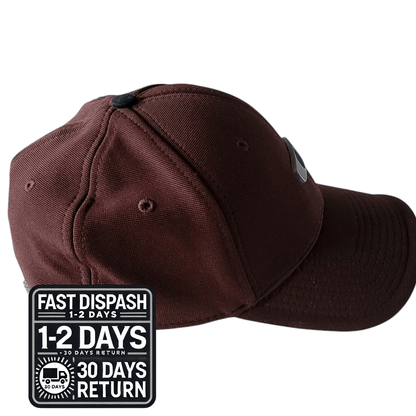 Oakley Flex Fit Cap - Size S/M - Brown - 96% Polyester, 4% Spandex, Classic Comfort Hat - USASTARFASHION
