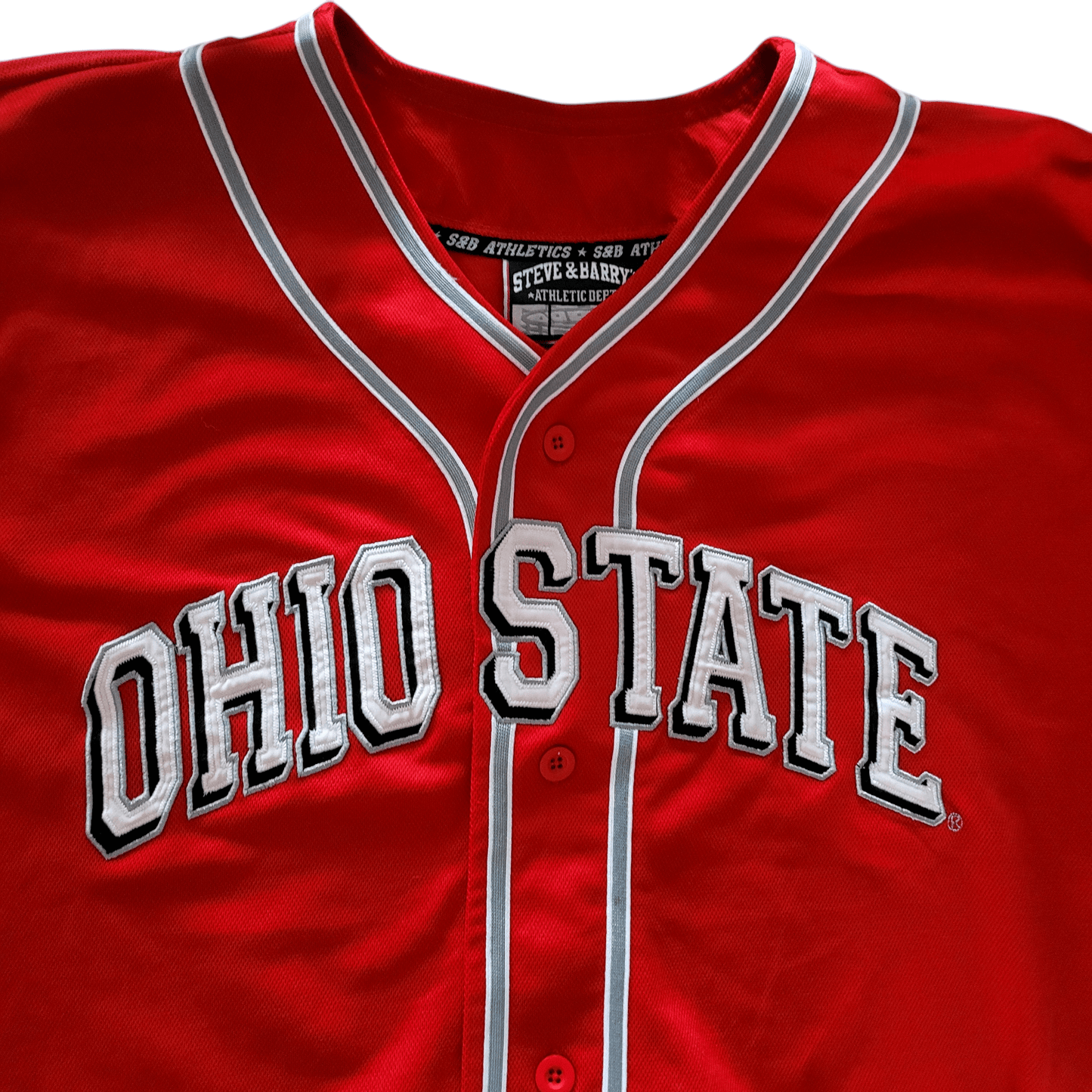 Ohio State Baseball Jersey Red Size L by Steve & Barry's - 100% Polyester NCAA Gear