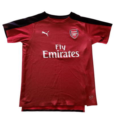 Puma Arsenal FC 2017/18 Junior Shirt - Red/Black - Size 11-12 Yrs - Fly Emirates Logo USASTARFASHION