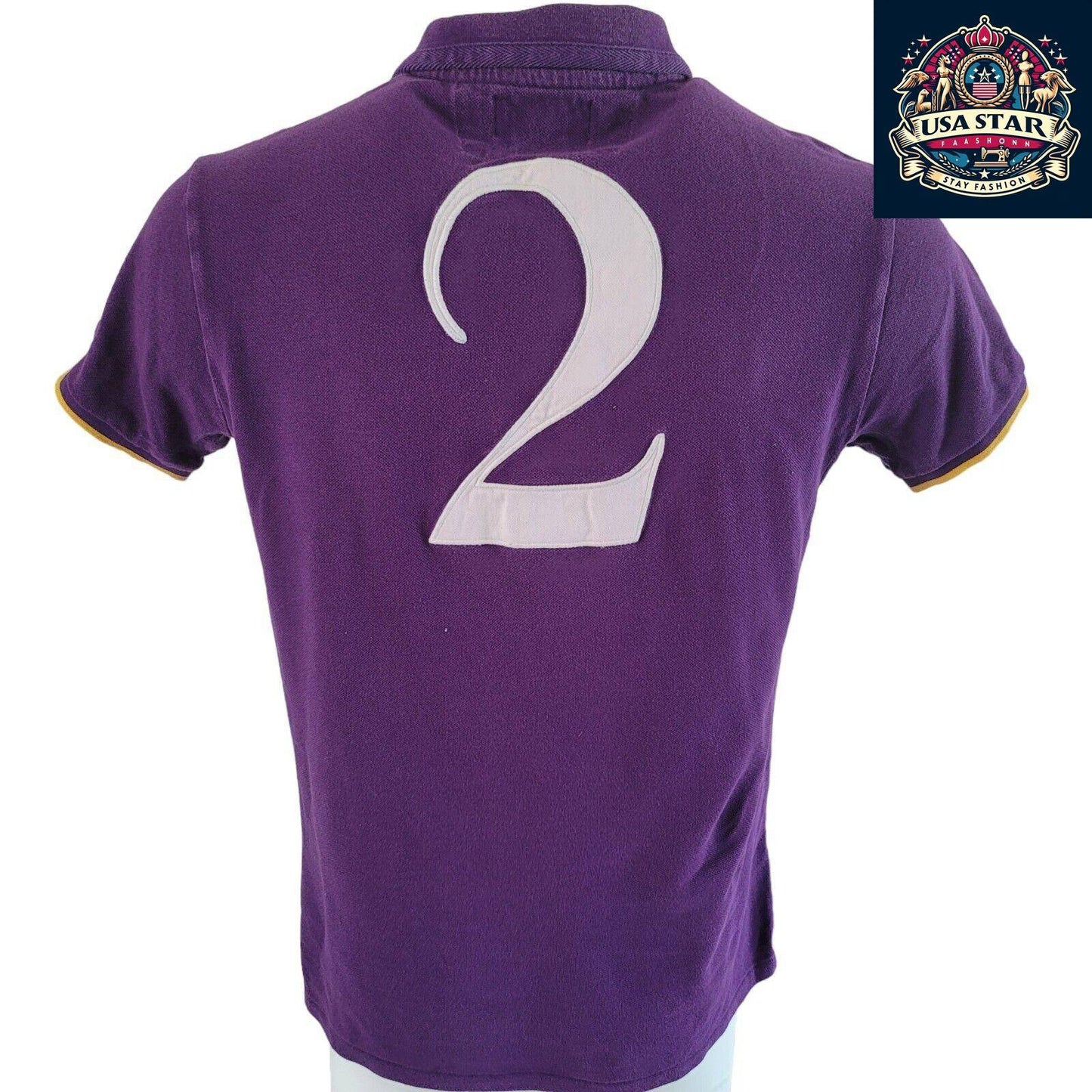 Ralph Lauren Polo Shirt MCMLXVII Men's Purple 100% Cotton Size M - Custom Fit & Stylish Design