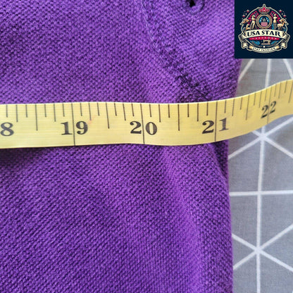 Ralph Lauren Polo Shirt MCMLXVII Men's Purple 100% Cotton Size M - Custom Fit & Stylish Design