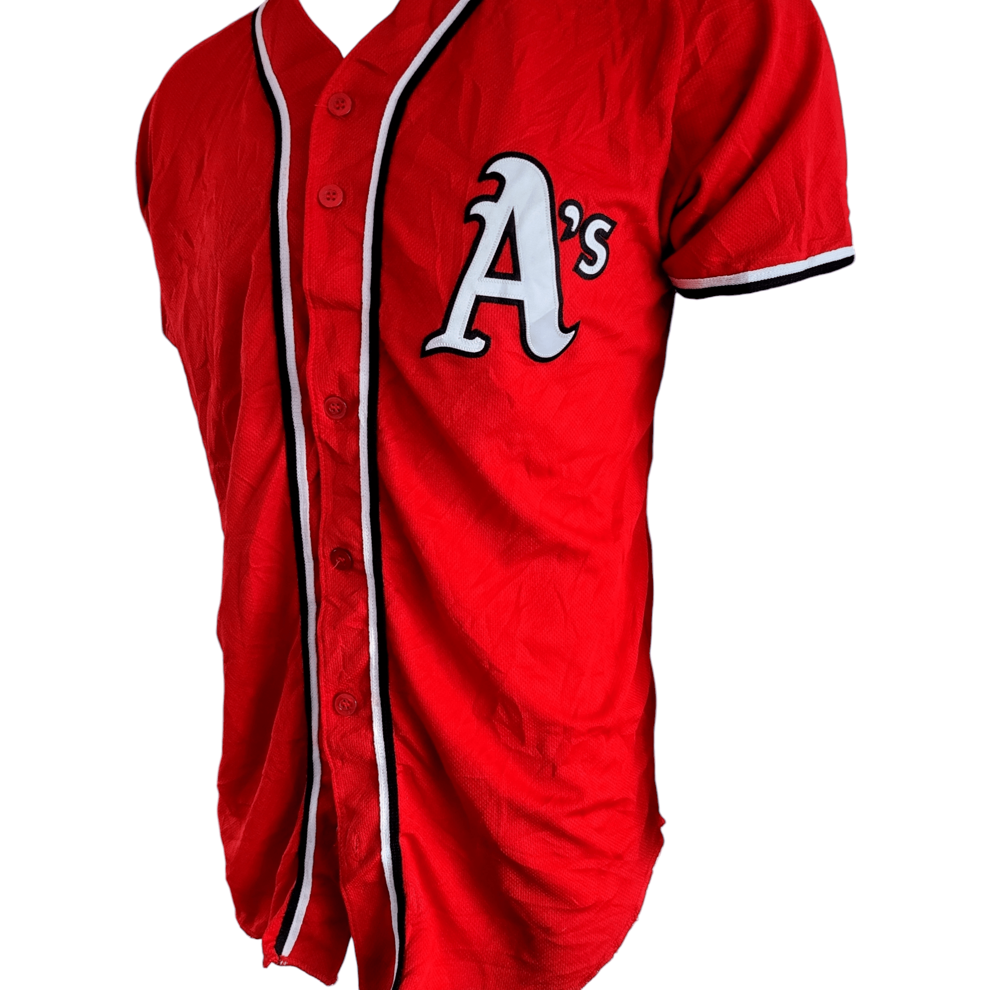 Red A’s Majestic Athletic Jersey - Men’s Medium #2, 100% Polyester, Used, Made in Canada USASTARFASHION