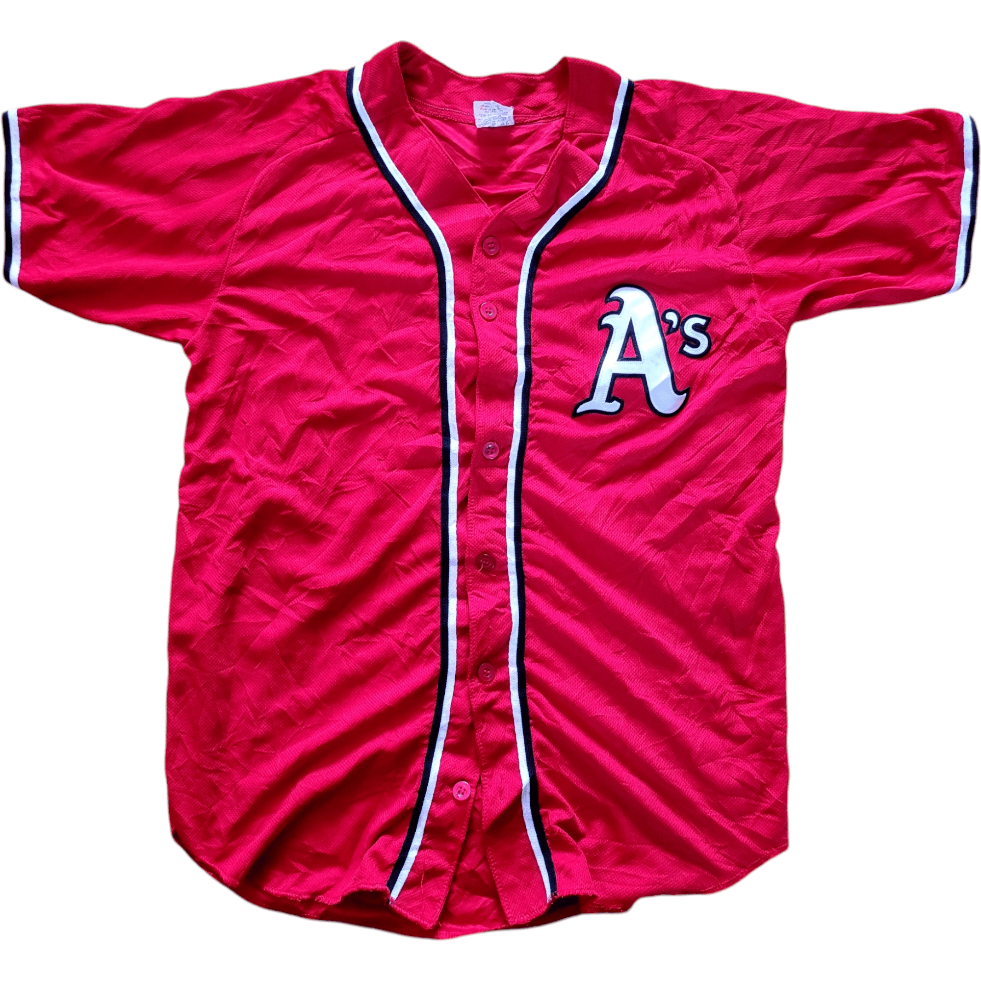 Red A’s Majestic Athletic Jersey - Men’s Medium #2, 100% Polyester, Used, Made in Canada USASTARFASHION