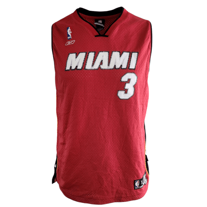 Reebok Dwyane Wade Miami Heat #3 Jersey Youth XL Red NBA Basketball Tank Top - USASTARFASHION