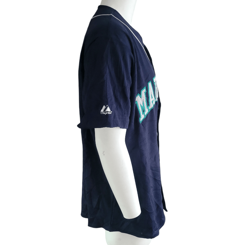 Seattle Mariners Jersey Majestic XXL - Embroidered Logo, Button-Up Design, Grade A Condition - USASTARFASHION