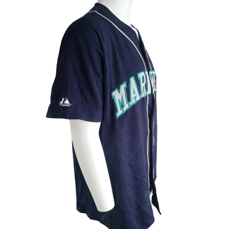 Seattle Mariners Jersey Majestic XXL - Embroidered Logo, Button-Up Design, Grade A Condition - USASTARFASHION