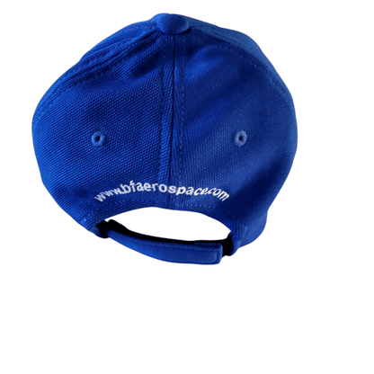 Sport-Tek Aerospace Baseball Cap - Adjustable Blue Hat with BF Aerospace Logo, One Size Fits Most