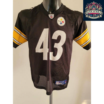 Troy Polamalu #43 Reebok Jersey Youth Large - Official NFL Pittsburgh Steelers Merchandise