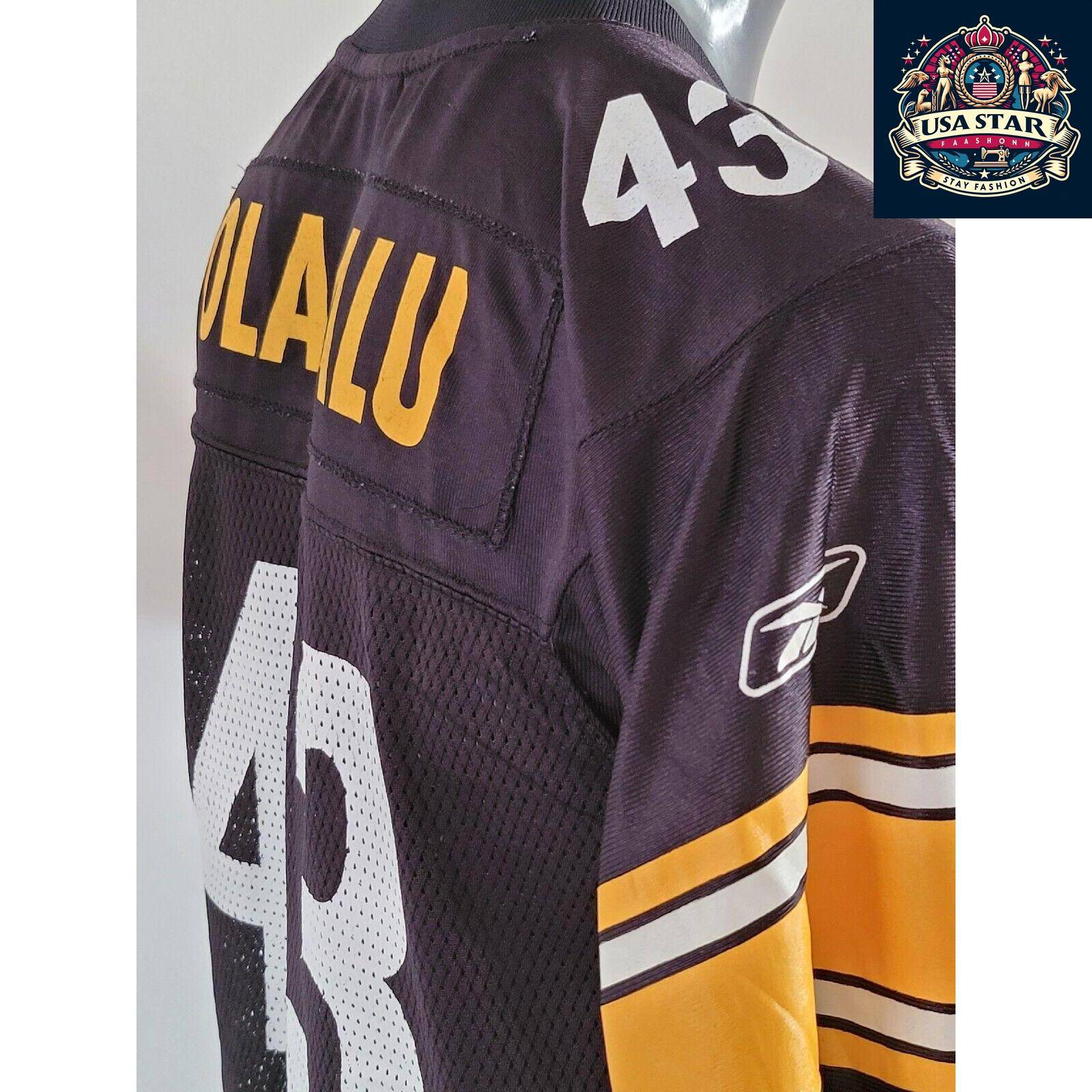 Troy Polamalu #43 Reebok Jersey Youth Large - Official NFL Pittsburgh Steelers Merchandise USASTARFASHION