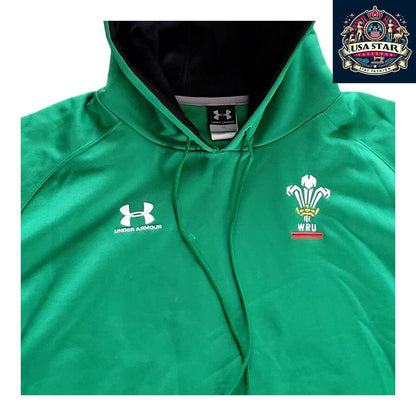 Under Armour Welsh Rugby Hoodie WRU Pullover Green Men’s X-Large - Comfortable & Stylish USASTARFASHION