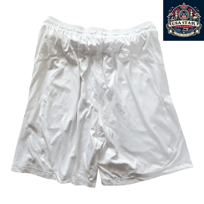 Under Armour White Athletic Shorts, Size Large, Elastic Waist, Pockets - USASTARFASHION
