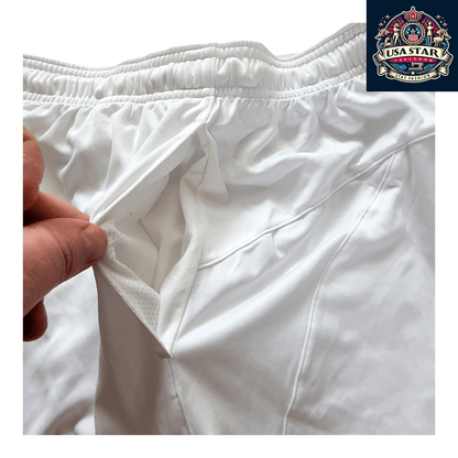 Under Armour White Athletic Shorts, Size Large, Elastic Waist, Pockets - USASTARFASHION
