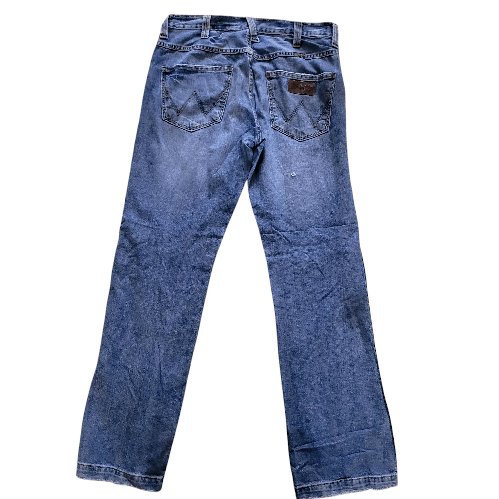 Used Wrangler Jeans Men's Alaska W34 L32 Straight Leg Blue - Grade B Condition USASTARFASHION