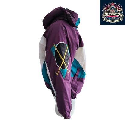 Vintage 90s Anaheim Mighty Ducks Pro Player Puffer Jacket Insulated Sz XL - USASTARFASHION