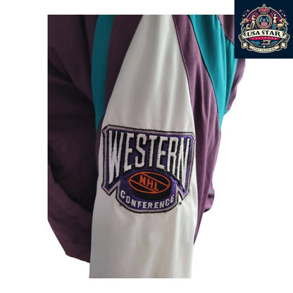 Vintage 90s Anaheim Mighty Ducks Pro Player Puffer Jacket Insulated Sz XL - USASTARFASHION