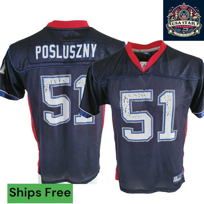 Vintage Buffalo Bills Jersey - Reebok Paul Posluszny #51 NFL Shirt Youth XL (18-20) Adult S - USASTARFASHION