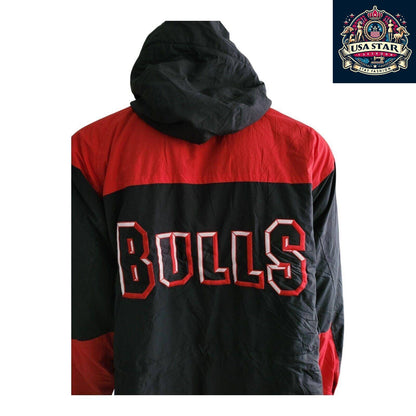 Vintage Champion Chicago Bulls Full-Zip Jacket Size L with Pockets and Embroidered Badges - USASTARFASHION