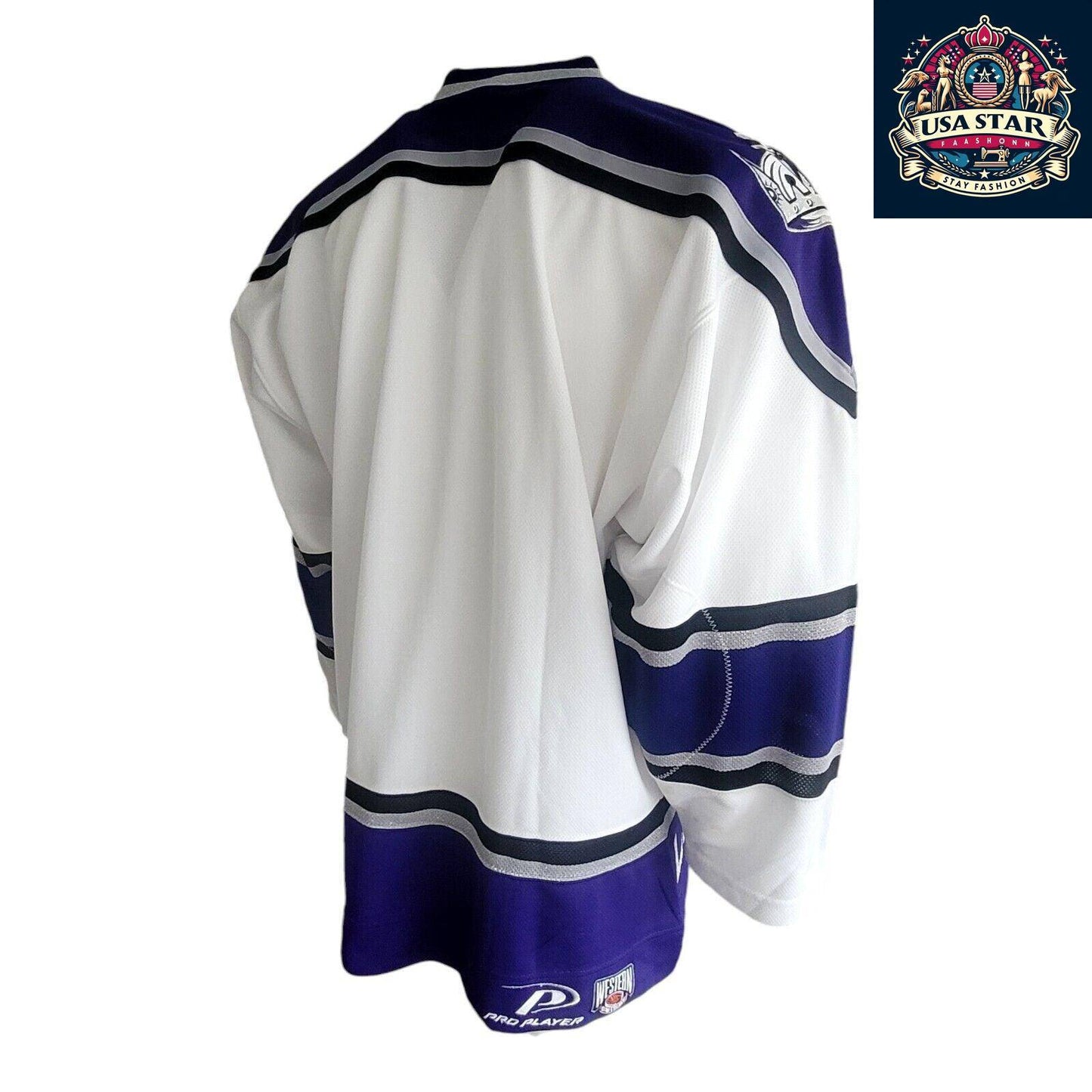 Vintage Los Angeles Kings Jersey M/M - NHL Pro Player Hockey Jersey in Black and Purple