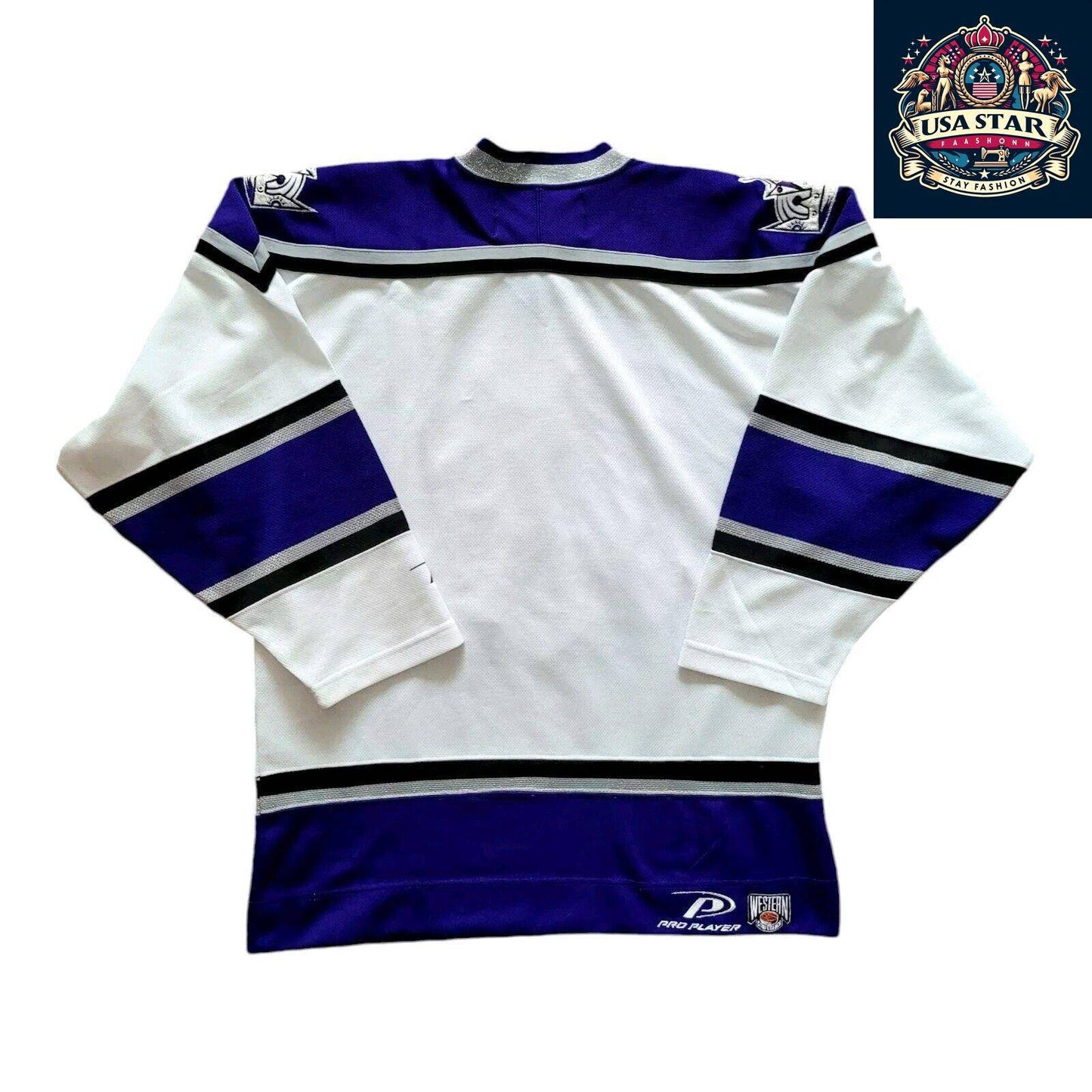 Vintage Los Angeles Kings Jersey M/M - NHL Pro Player Hockey Jersey in Black and Purple