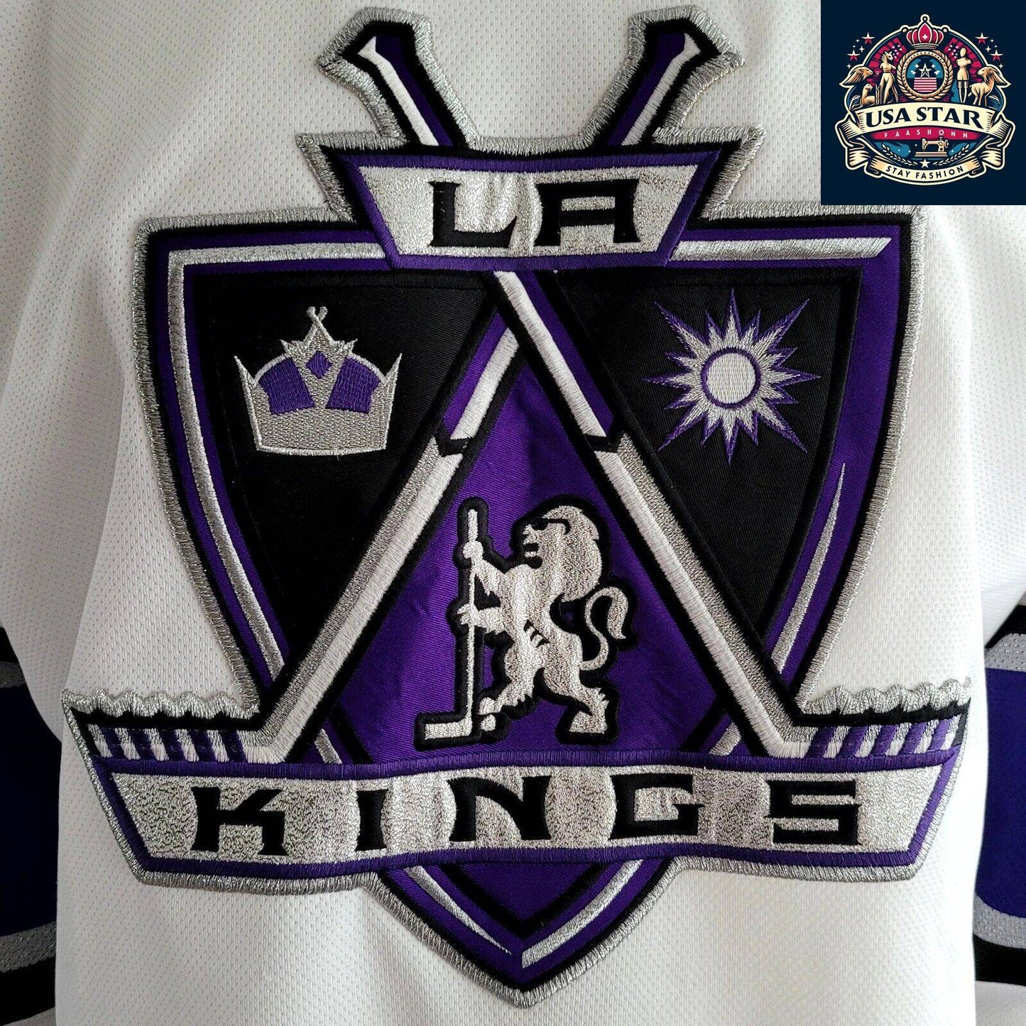 Vintage Los Angeles Kings Jersey M/M - NHL Pro Player Hockey Jersey in Black and Purple